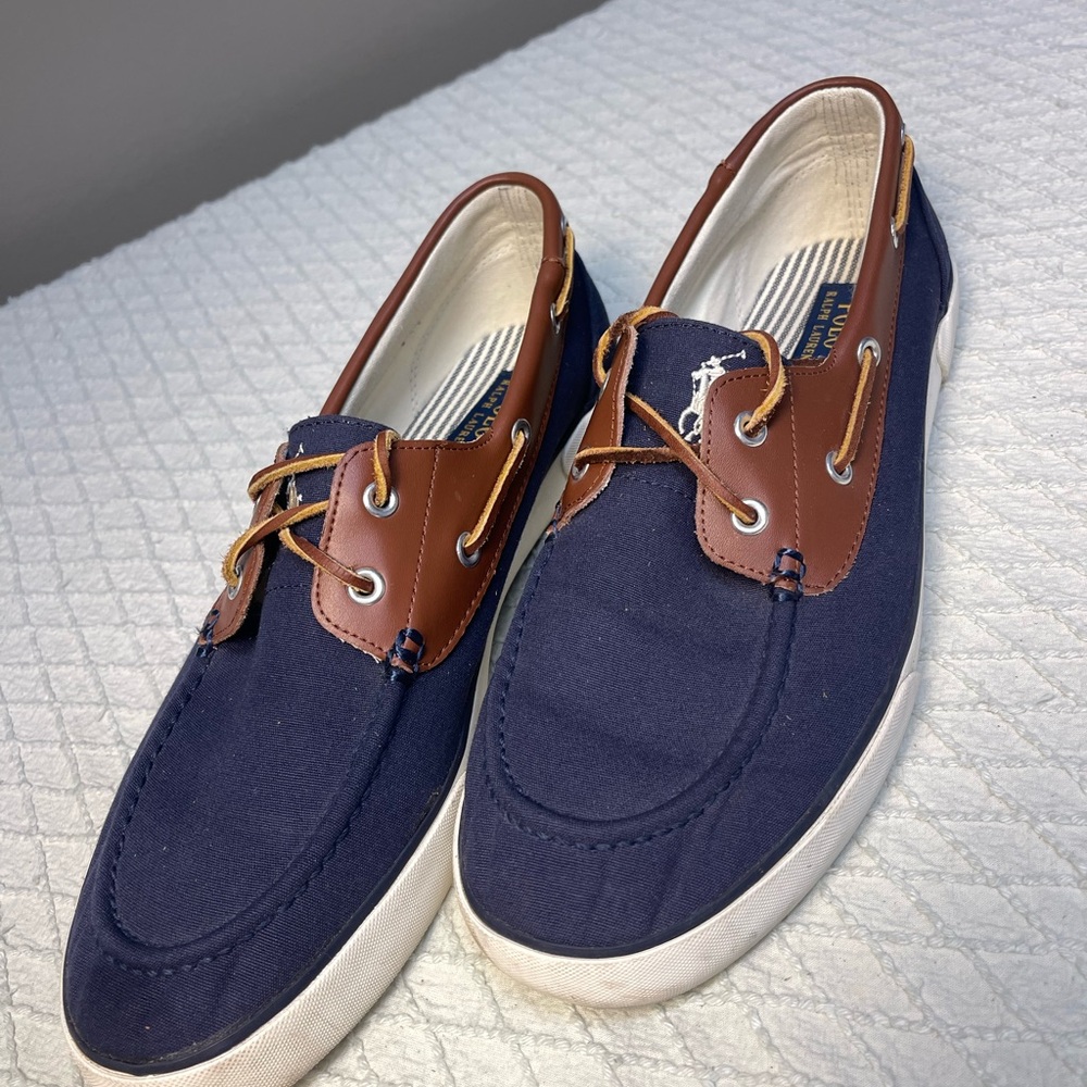 Polo by Ralph Lauren Navy and Brown Loafers - Picture 4 of 7